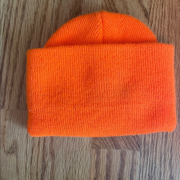 Carhartt Bright Orange Toddler Kids' Beanie Acrylic Made in USA Hunter EUC - Picture 3 of 5